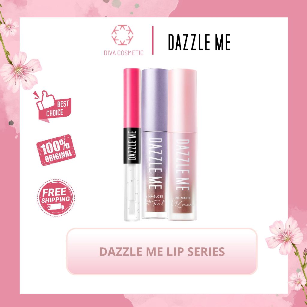 DAZZLE ME Ink-Matte Lip Cream | Ink-Gloss Lip Tint | Matte & Gloss Lip Cream Duo 2in1 Lip Cream