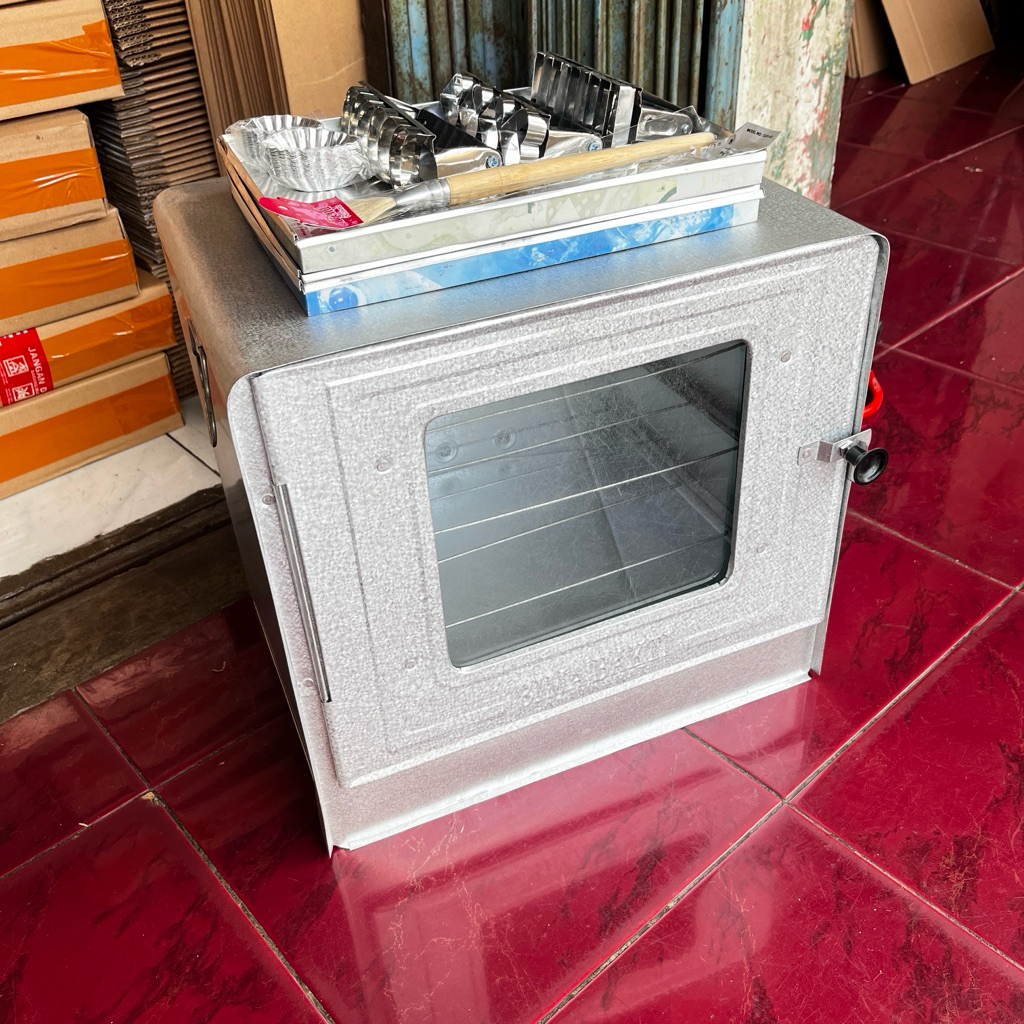 Oven Bima Sakti Tangkring Kompor Open Kue 3 Susun Rak Anti Karat Bima Hock Jumbo Gratis Loyang Kuker