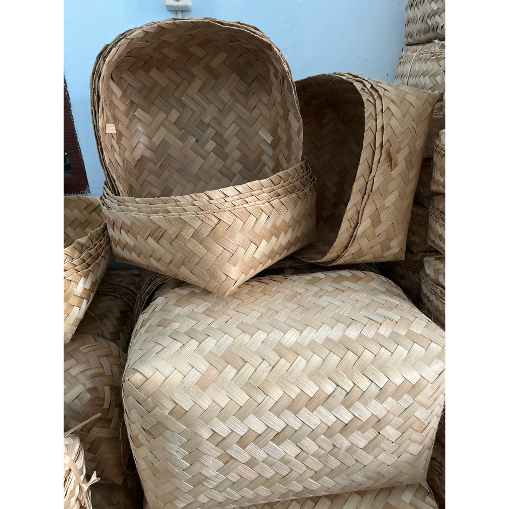 Besek Jumbo 30X30X15 Besek Walet Bakul Bambu Besek Kepang