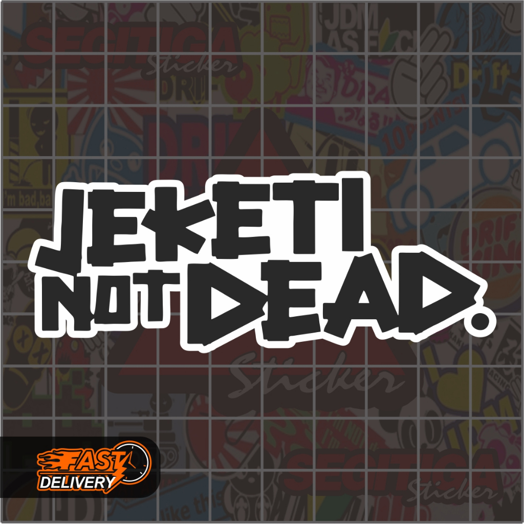 

Sticker Jeketi Not Dead Ukuran 9 x 3.5 Cm