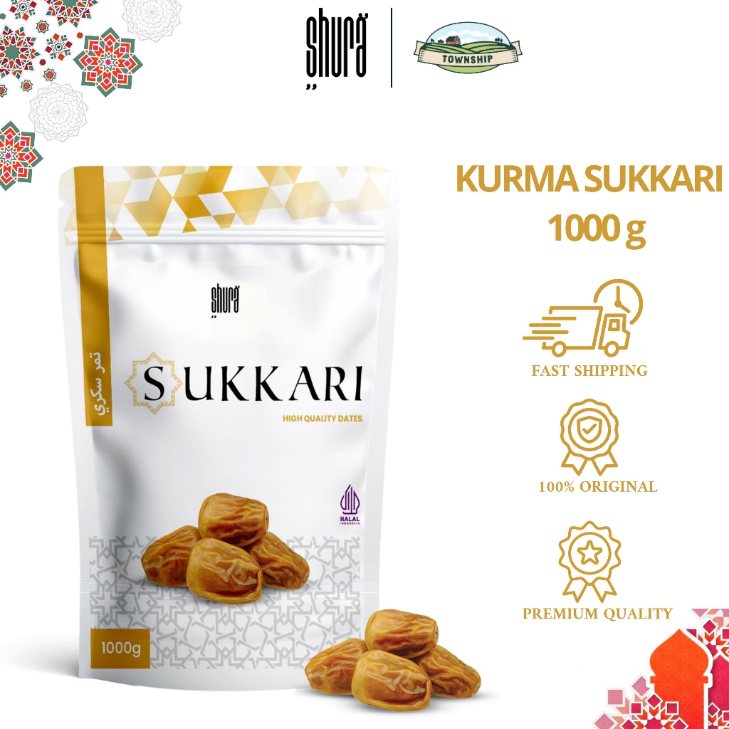 

Shura Kurma Sukari Pouch 1000gr Premium Original Quality Kurma Nabi
