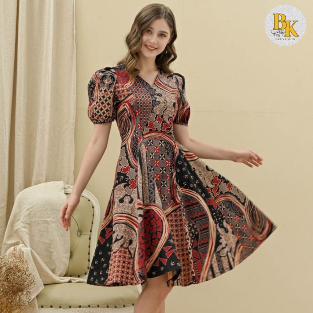 MTS 319 - Dress Batik Wanita / Terusan Batik Modern