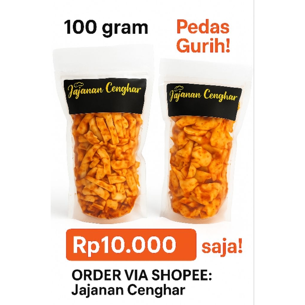 

Basreng viral, Jajanan cenghar 100 gram