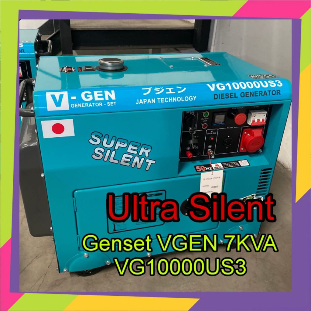Genset 7KVA (5000 watt) VGEN VG10000US3 - Super Silent