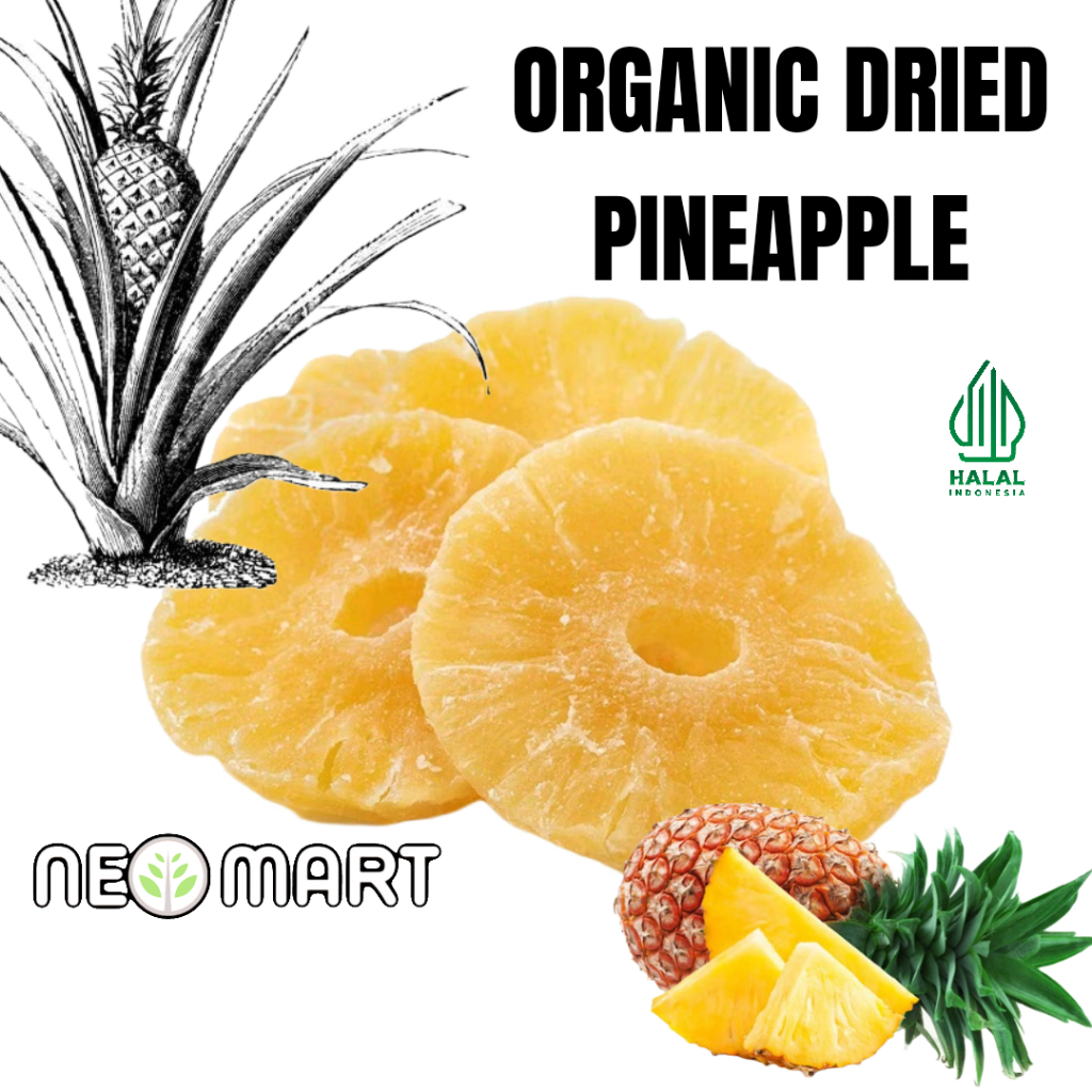 

500gr(1/2kg) Dried Pineapple / Buah Nanas Kering [Premium Dried Fruits] Nanas Impor