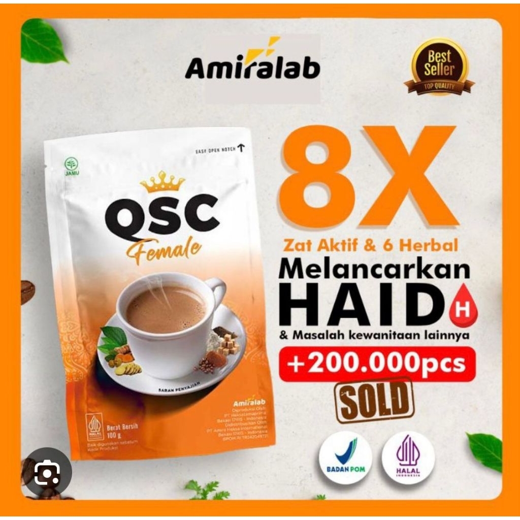 

AMIRALAB QSC FEMALE KOPI HERBAL BERAT 100GRAM HERBAL HALAL BPOM