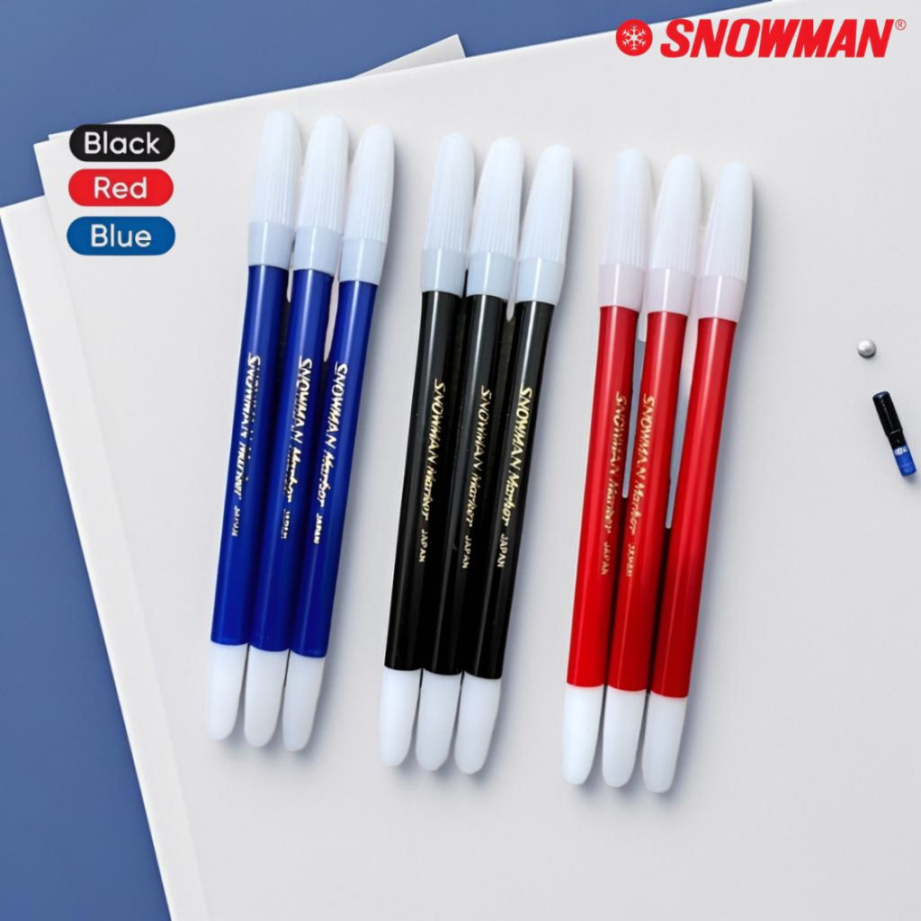 

SNOWMAN SPIDOL KECIL MARKER PENCIL HITAM / MERAH / BIRU