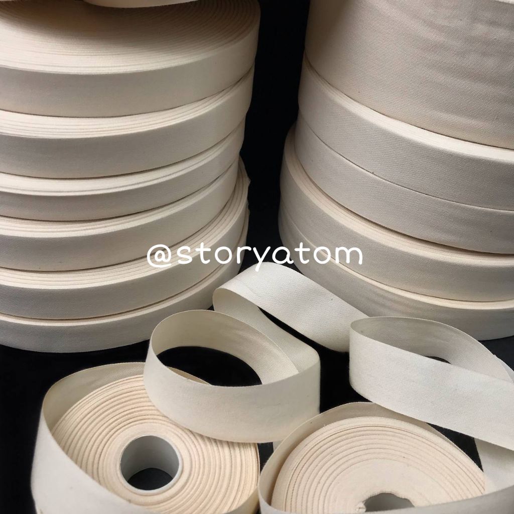 10 METER - LABEL PITA KATUN POLOS / PITA KATUN POLOS / PITA KATUN IMPORT