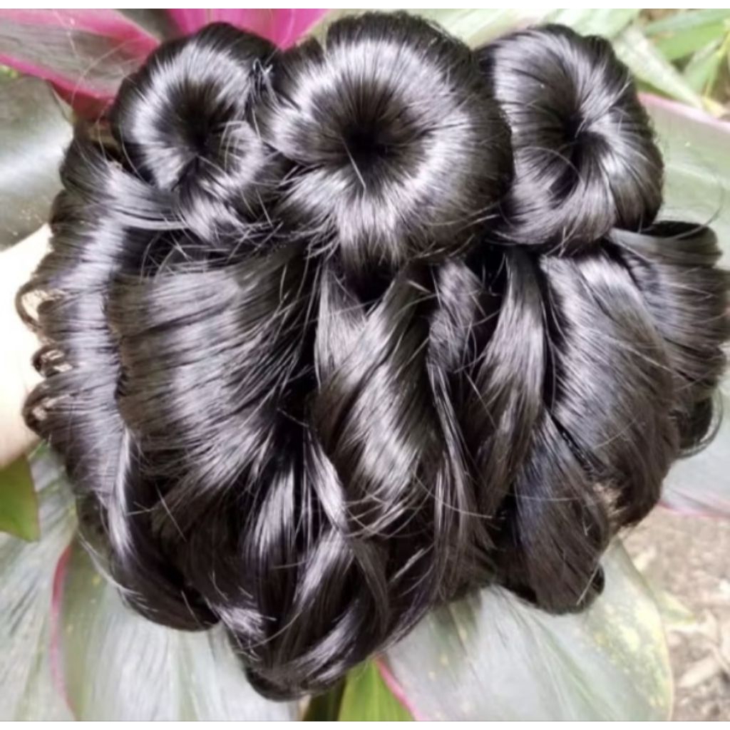 sanggul sirkam bunga/KD sanggul modern rambut palsu