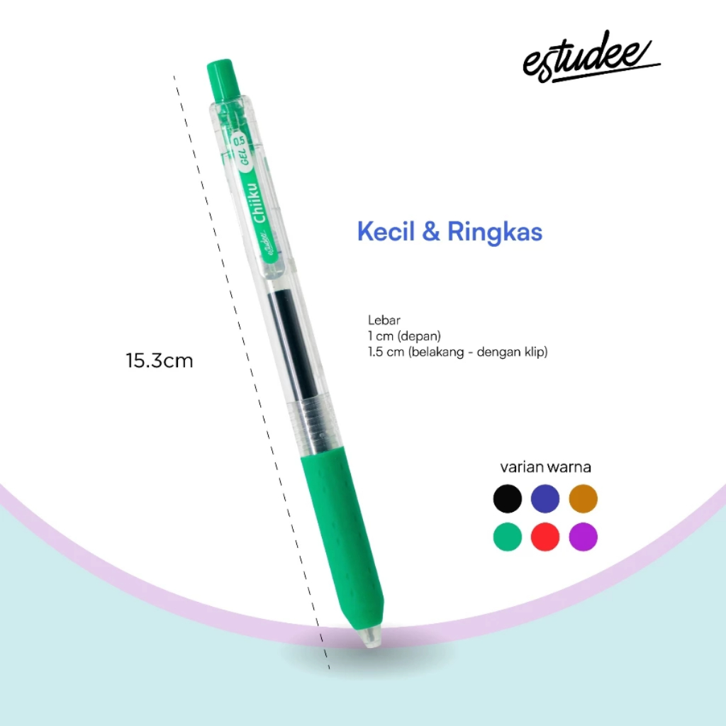 

Gramedia Pettarani - GELPEN ESTUDEE CHIIKU 0.5MM GREEN