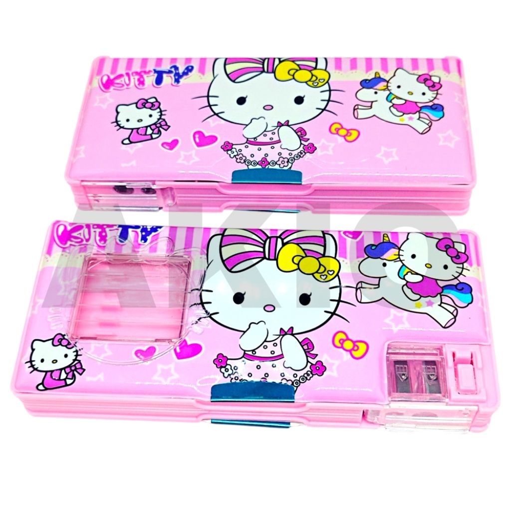 

Tempat Pensil Anak Karakter HELLO KITTY B-2100 2 Sisi Magnet JUMBO BESAR + 2 Rautan