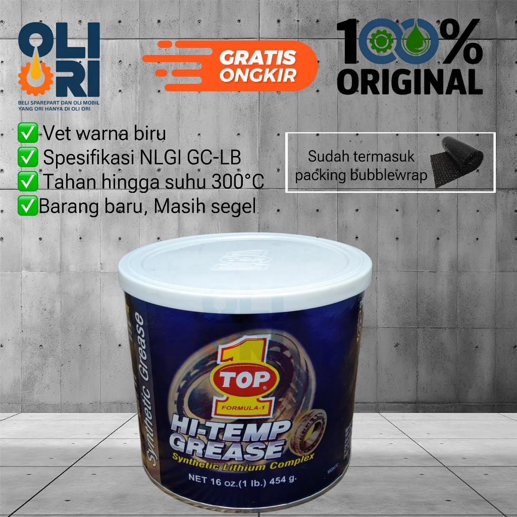 Gemuk Stempet Pelumas TOP ONE HI-TEMP Grease Top 1 Cvt Bearing Bitu Original 454g