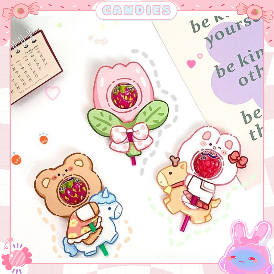 Candies - Greeting Card Permen Lollipop Kartu Ucapan Permen Lollipop Holder Lollipop