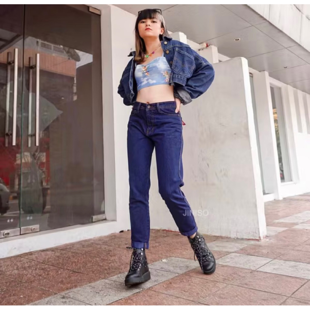 PL Celana  jeans JINISO Boyfriend 707 Slaying Babe