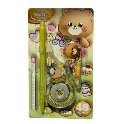

CORRECTION TAPE & BALL POINT 3IN1 9311 / TIPE X KERTAS / CORRECTION TAPE SET / PITA KOREKSI