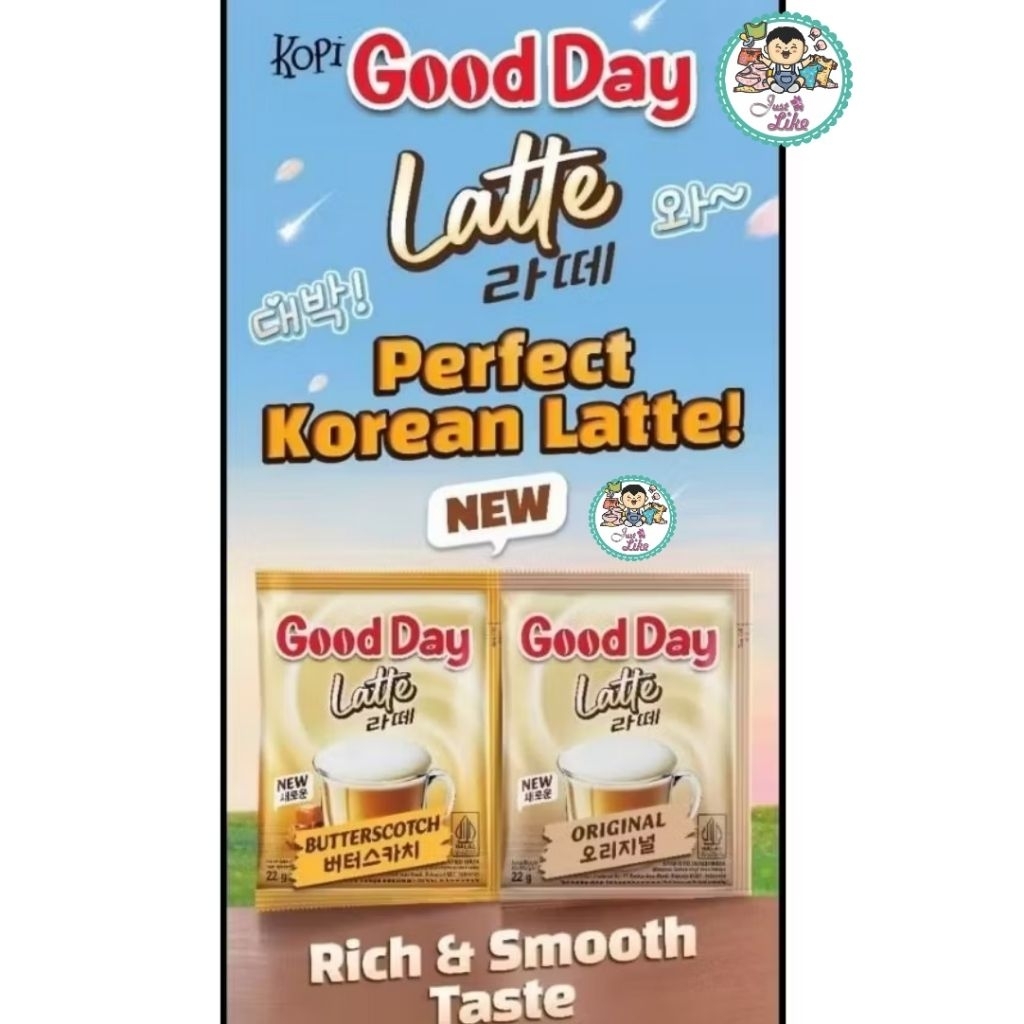 

GOOD DAY Latte Korea Series New/kopi Good Day | 1rtg isi 10pcs×22gr