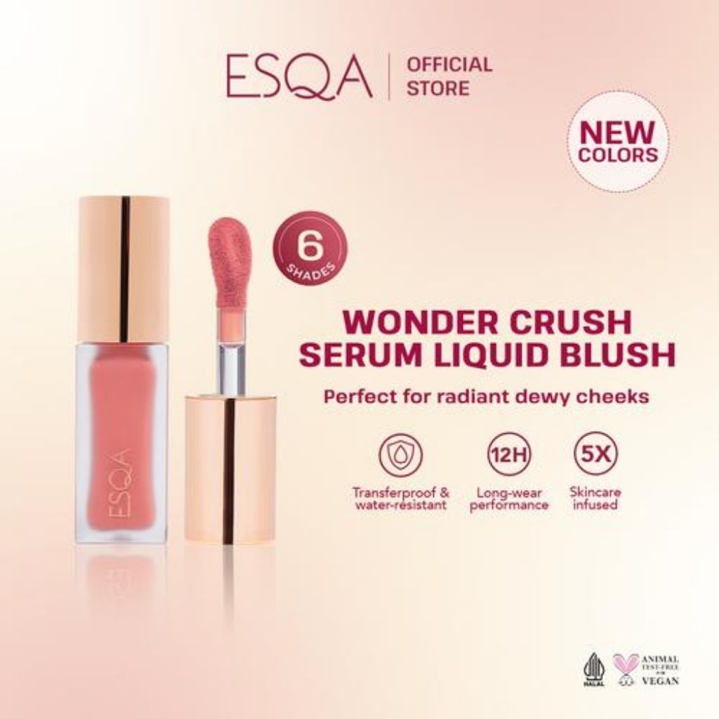 Esqa Wonder Crush Serum Liquid Blush On Original BPOM COD Halal Cream Blushon
