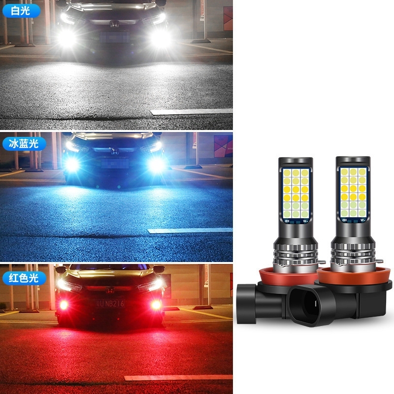 HEMAT Monqiqi Lampu Led Fog Lamp Mobil H11 2Pcs H11 H8 Lampu Kabut Lampu LED Mobil Super Terang 100W