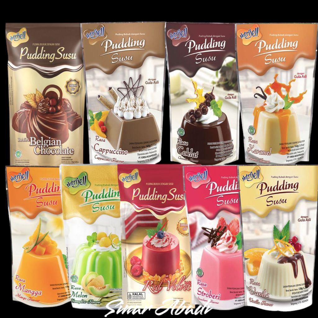 

Puding nutrijel/Puding Aneka Rasa/Puding coklat/ Puding Redvelvet/ Puding Strobery/ Puding Melon / Puding Mangga