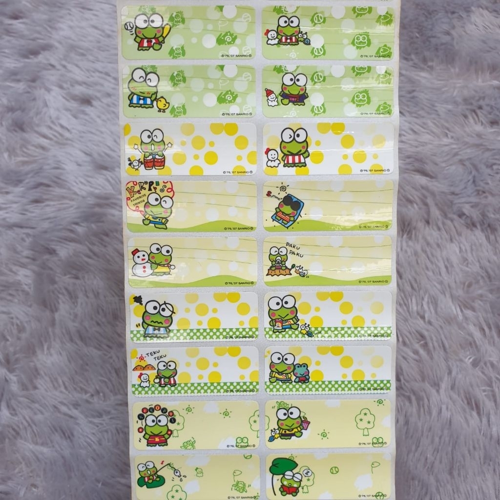 

STIKER NAMA WATERPROOF SIZE L/STIKER NAMA MOTIF KEROPI/STIKER NAMA KARAKTER/STIKER NAMA TERBARU