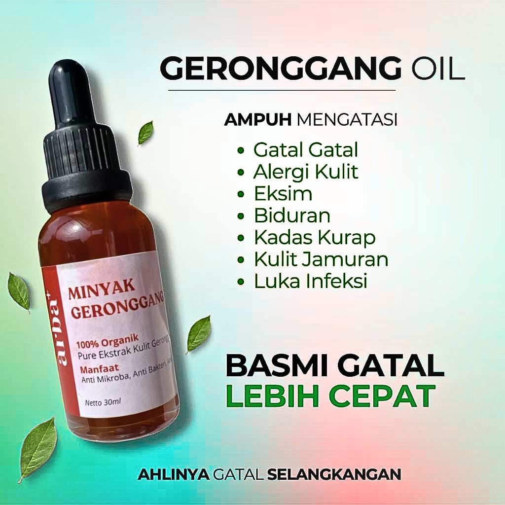 ARBAPLUS Minyak Geronggang Original Ampuh Atasi Gatal Gatal Eksim Alergi Kulit alergi dingin alergi 