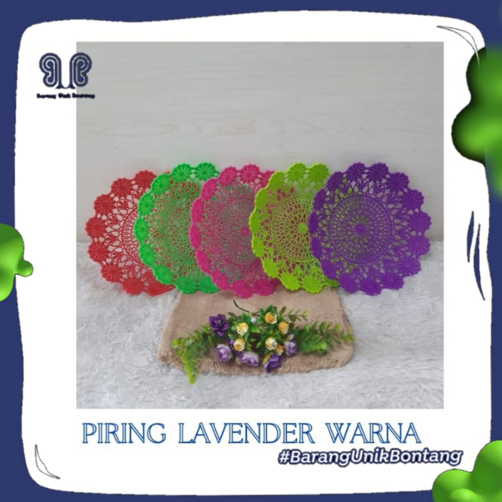 PIRING LAVENDER ROTAN PLASTIK BESAR