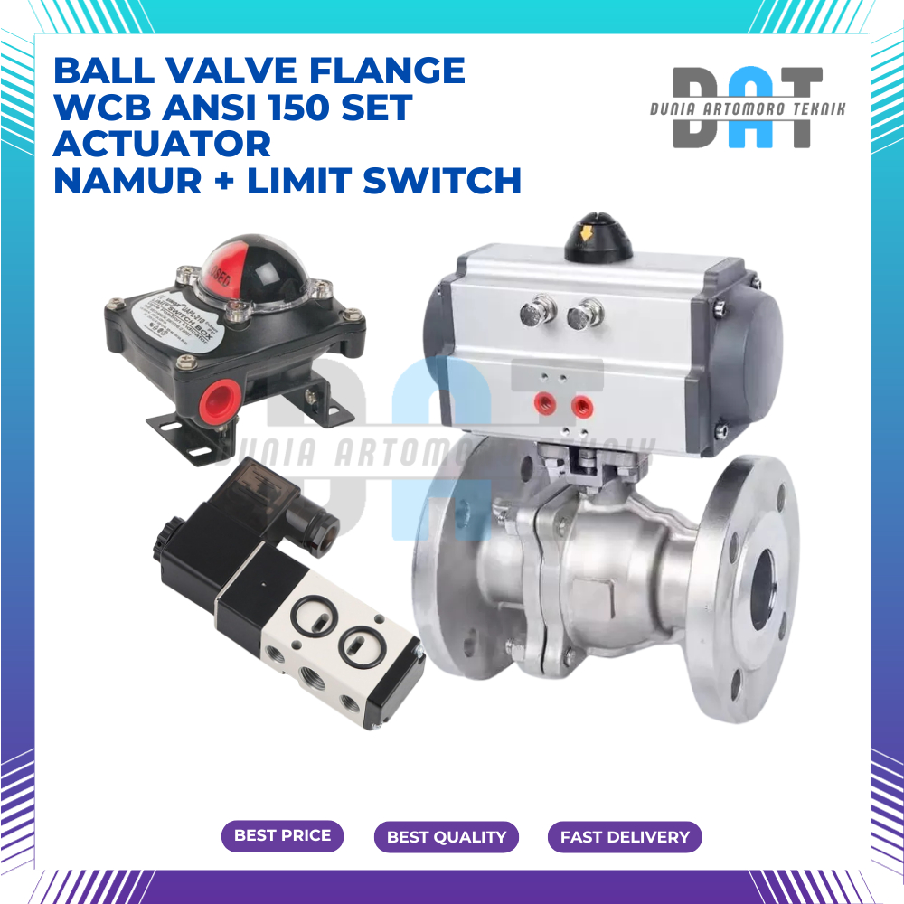 Actuator Ball Valve WCB Flange ANSI 150 Single Acting 6 Inch