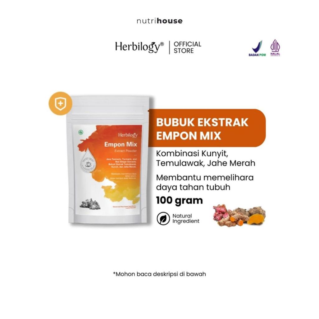 

Herbilogy Empon Mix (Ekstrak Powder Kunyit, Temulawak, Jahe Merah) 100g