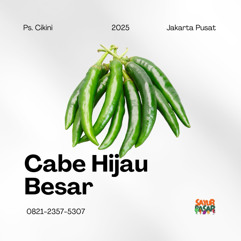 

Cabai Hijau Besar 250gr – Untuk Tumis & Masakan Tradisional