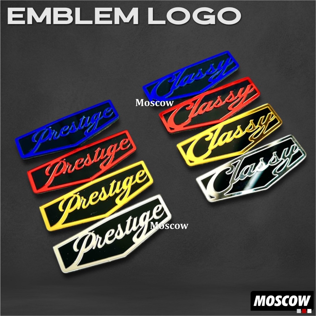 Emblem Honda Prestige 1 PCS Logo Prestige Timbul Motor Simbol 3D Emblem Prestis Akrilik Honda Acryli