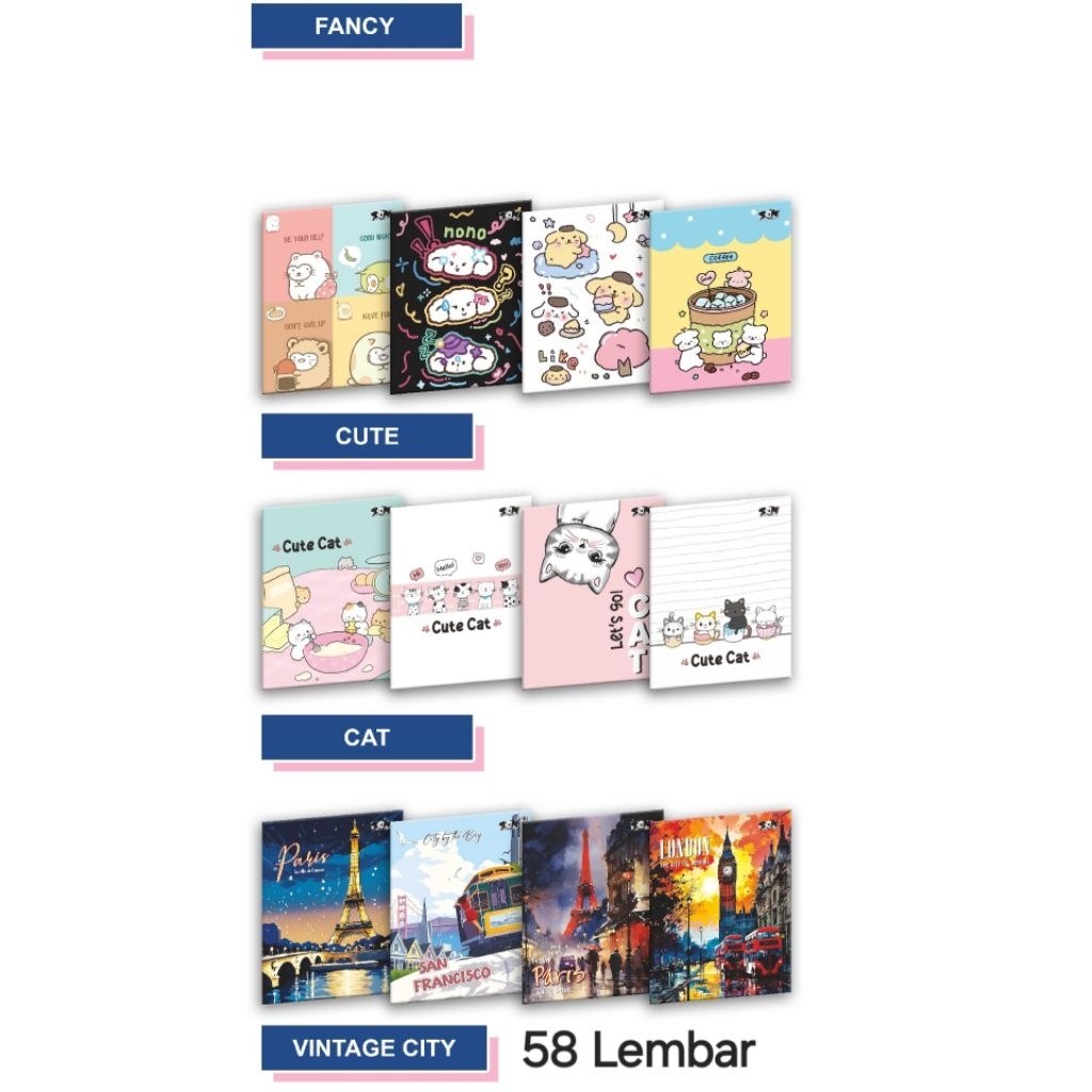 

Buku Tulis Merk SON isi 58 Lembar Kwarto 1pack (10pcs)