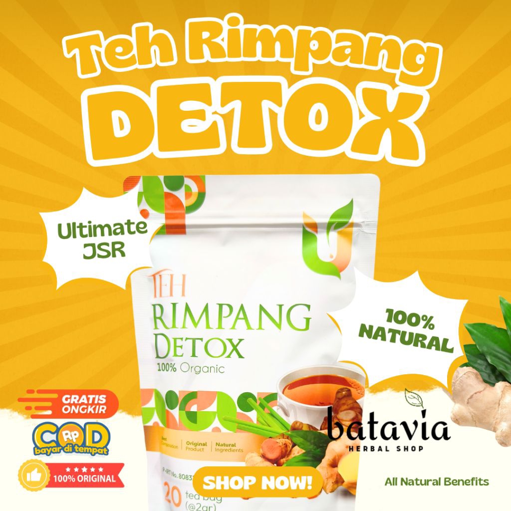 

Teh Rimpang Detox JSR Ultimate Jahe Kunyit Sereh Lengkuas