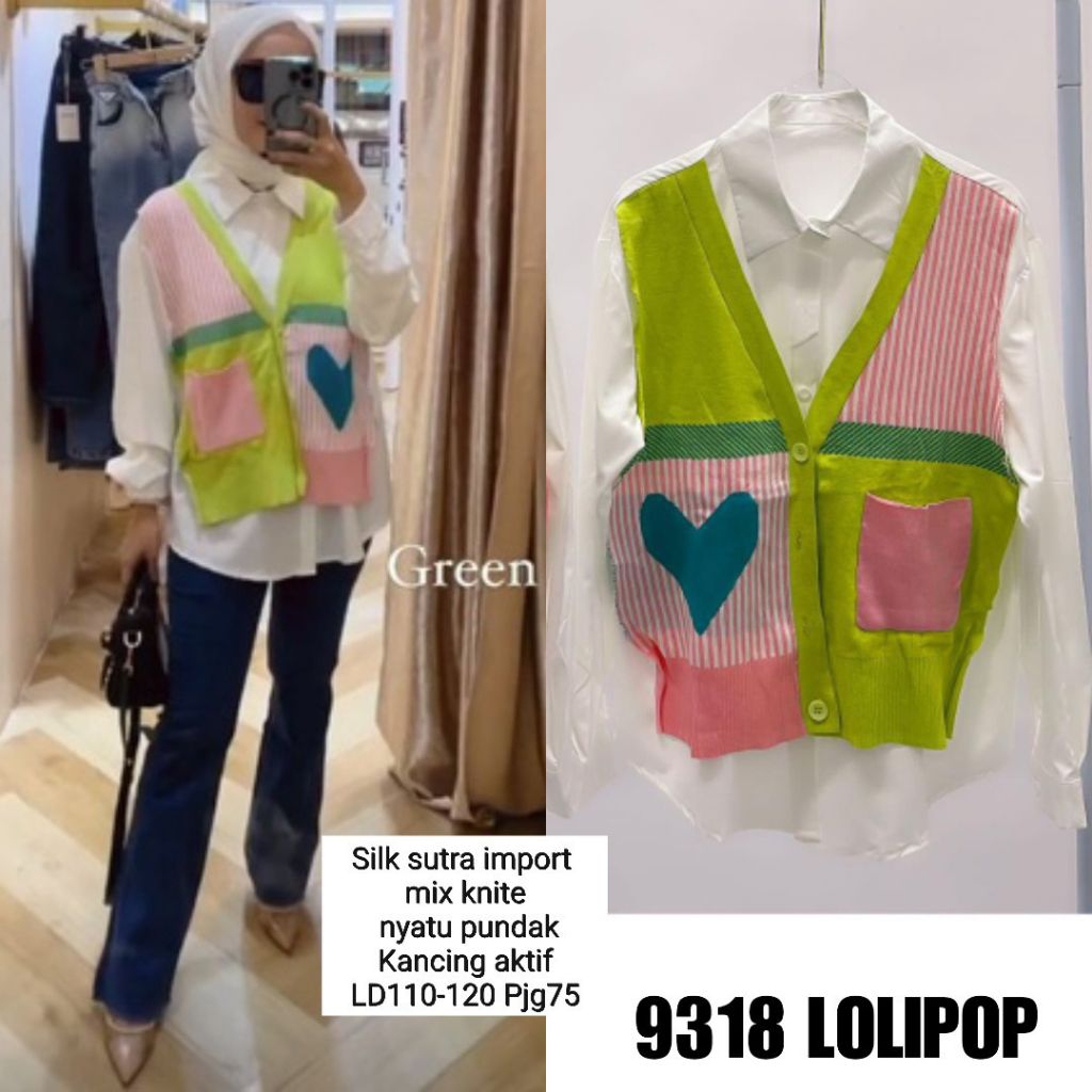 Kemeja 9318 Lolipop Import | Atasan Putih | | OOTD Kerja | | Kemeja Kantor | | Blouse |