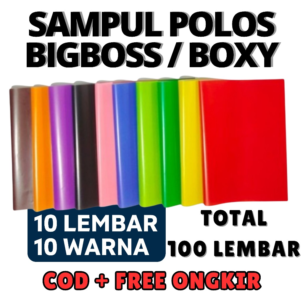 

Sampul Warna Big Boss Boxy Polos (MIX WARNA) (100 Lembar, 50 Lembar, 20 Lembar, 10 Lembar) I Sampul Polos Buku Warna Bigboss Boxy I Sampul Buku Berwarna Ukuran BigBoss I Sampul Buku Boxy I Sampul Buku Warna Warni Ukuran Bigboss dan Boxy