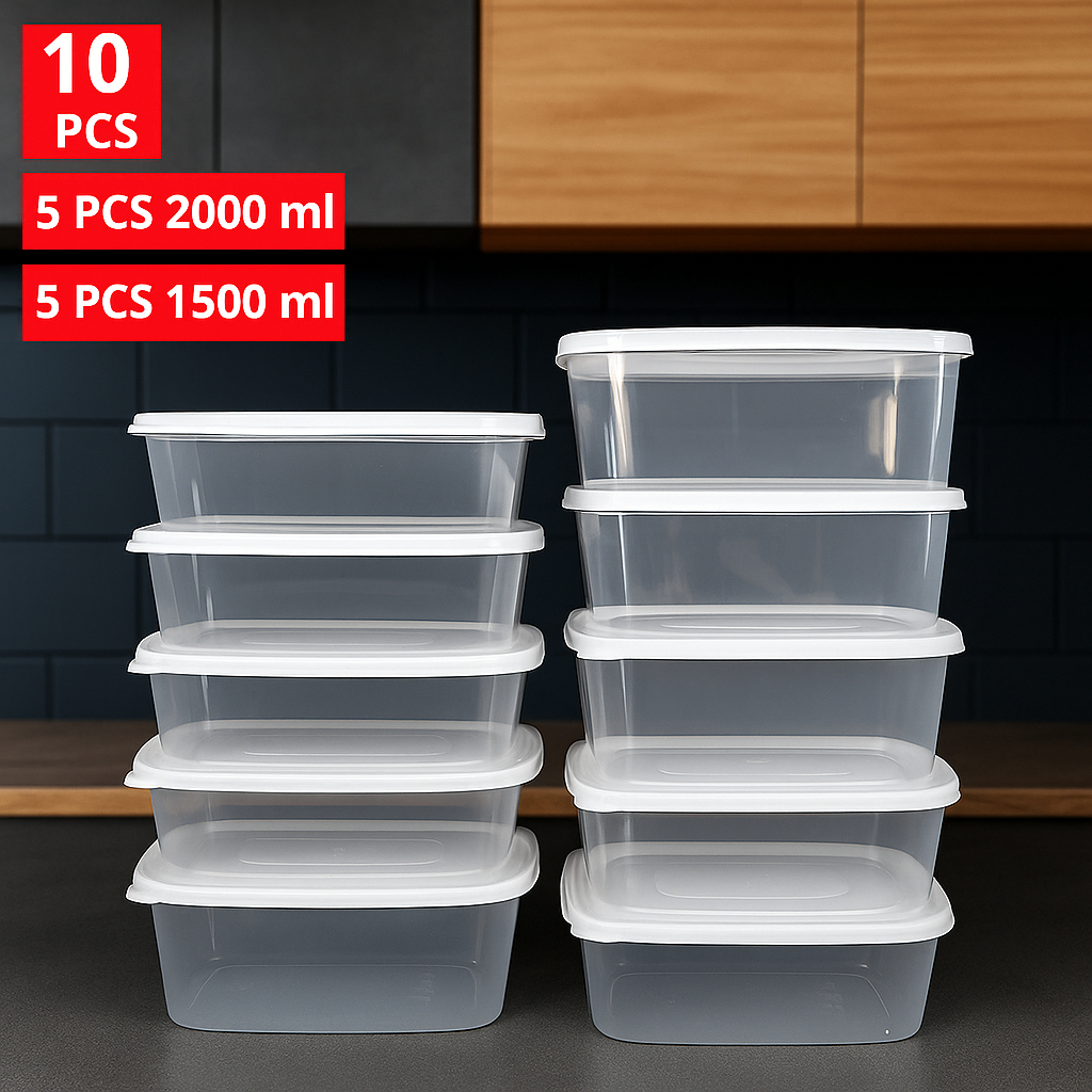 CALISTA MELATI PREMIUM 10PCS WADAH KULKAS FOOD PREPARASI/FOOD CONTAINER TEMPAT PENYIMPANAN KULKAS
