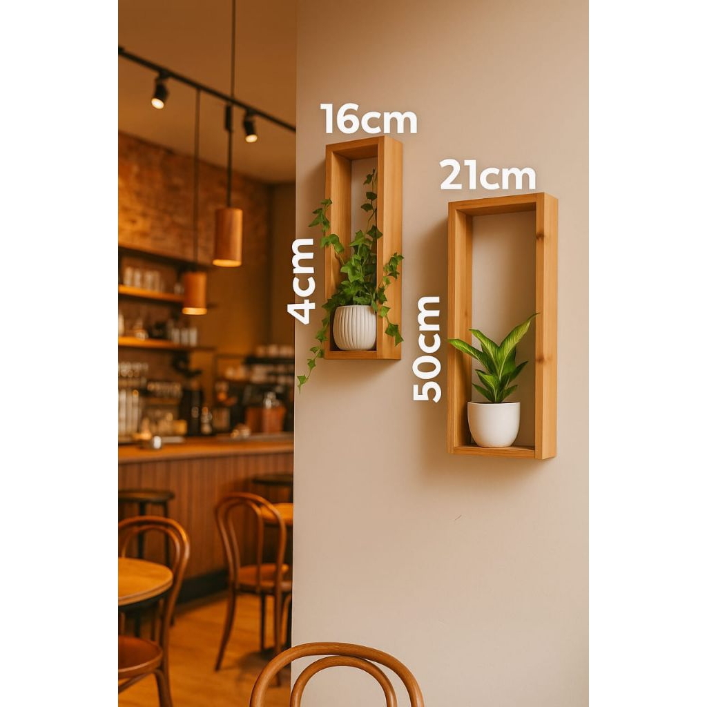 Rak dinding kayu minimalis rak dapur rak hiasan rak make-up jati belanda