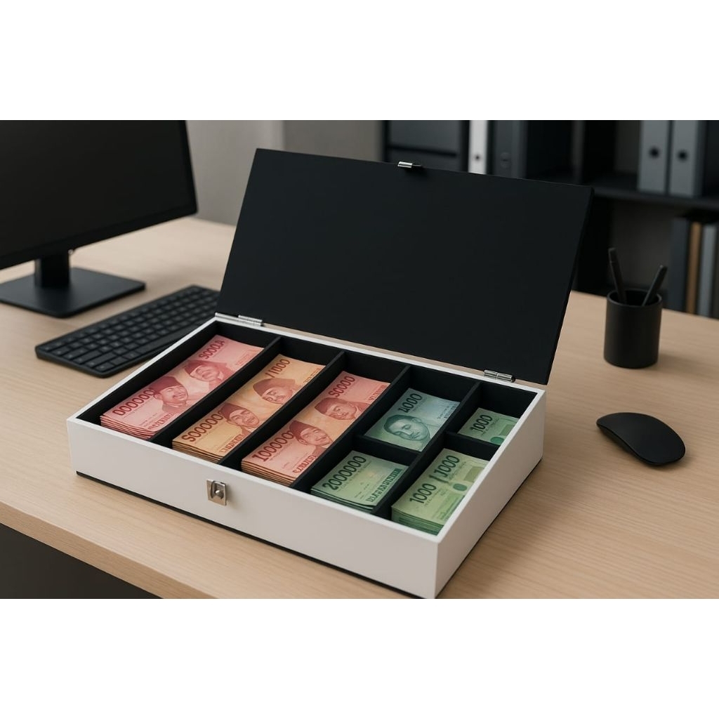 LACI UANG KASIR MINI SEKAT 6 aesthetic LACI VALESCA