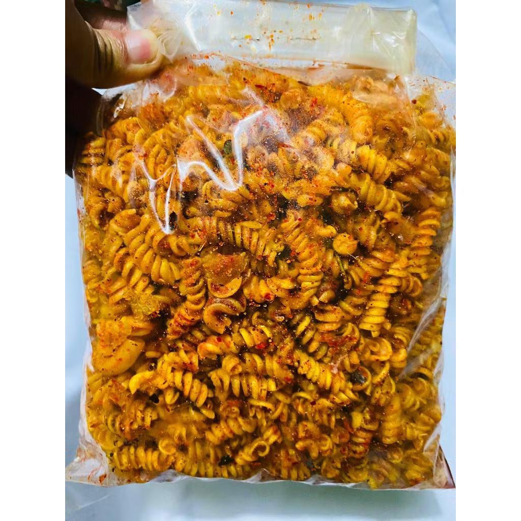 

Makaroni spiral/ Makroni kriwil pedas daun jeruk