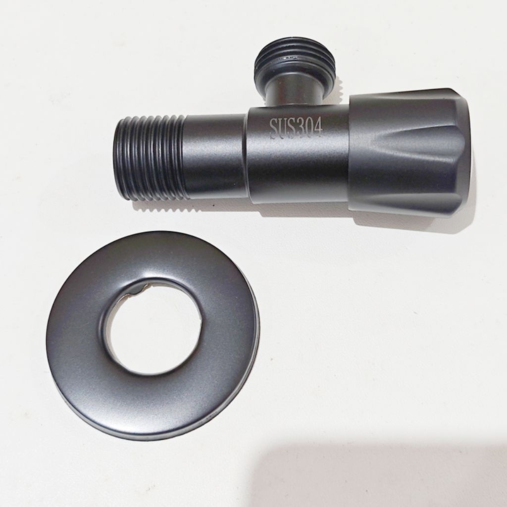 New Stop Kran Single Hitam Stop kran dobel Hitam  Cabang Kran Shower Kran Stainless