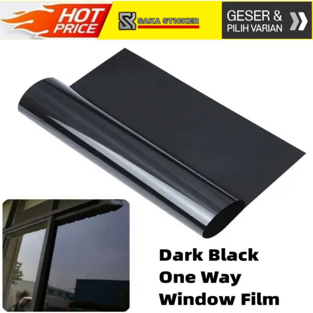 Stiker Kaca Jendela Rumah Hitam