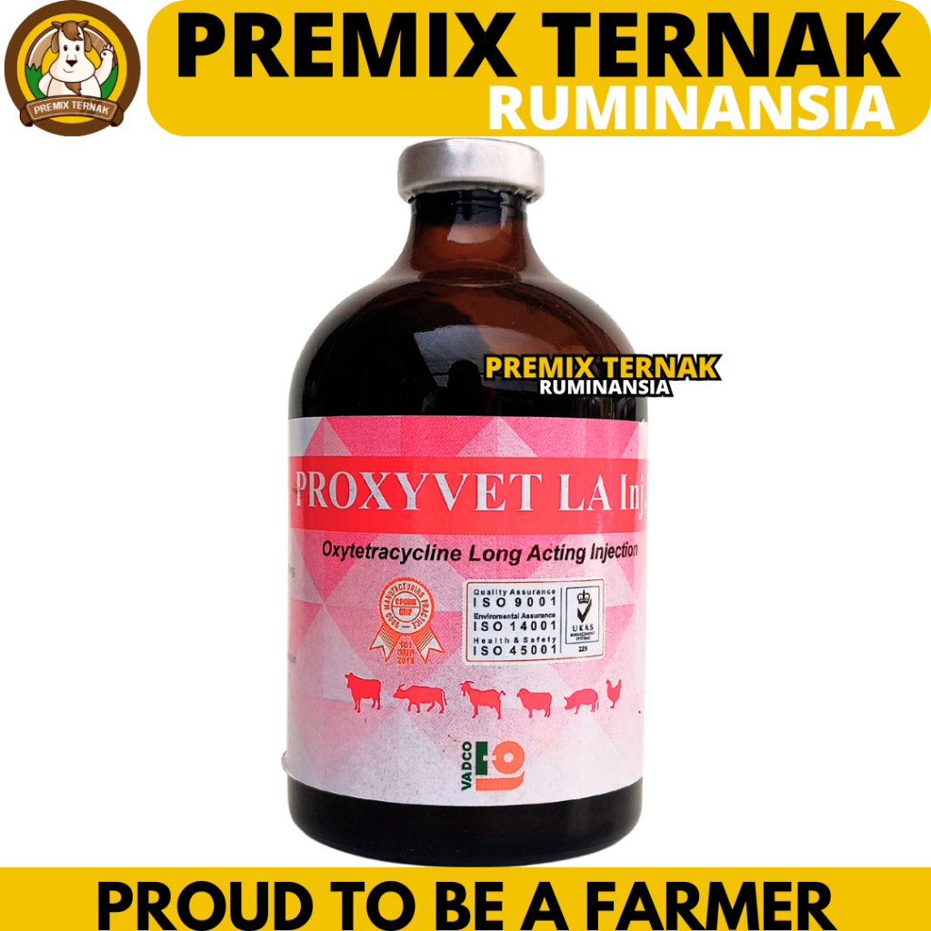 PROXYVET LA 100ML VADCO - Antibiotik Spektrum Luas Hewan Long Acting - Mirip Vet Oxy LA