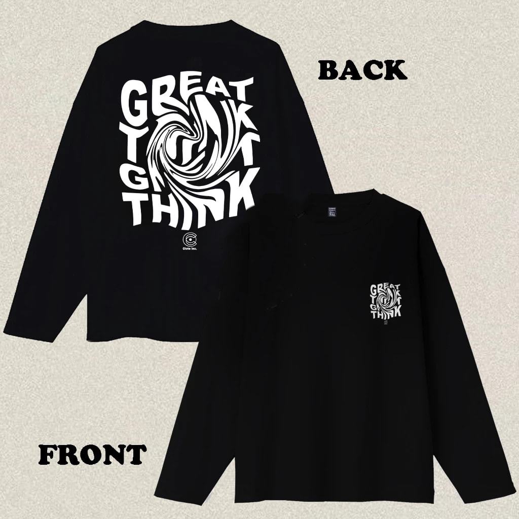 Kaos Lengan Panjang Pria Distro Original 100% Kaos Lengan Panjang Hitam Dengan Huruf Putih Pria Wani