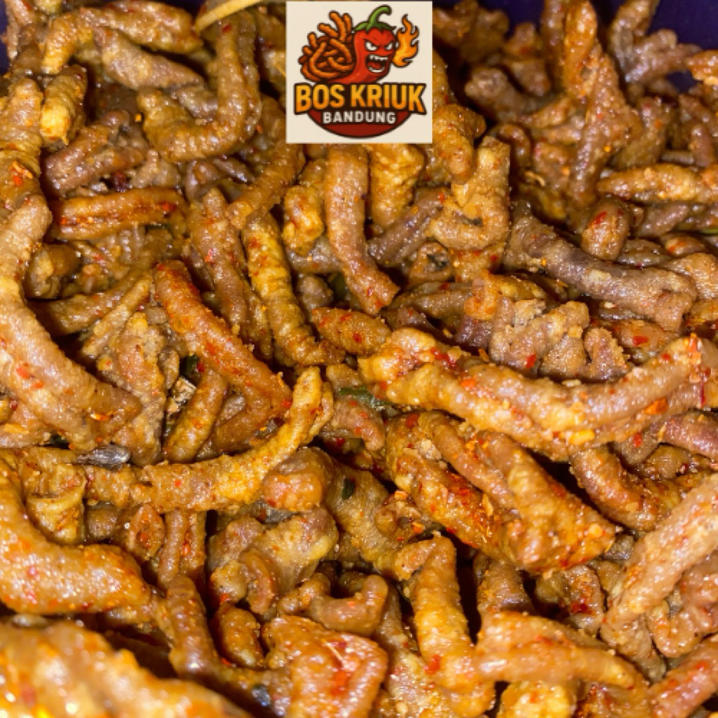 

Usus Ayam Krispy Pedas 1 KG - Bos Kriuk Bandung crispy Snacks Food Keripik