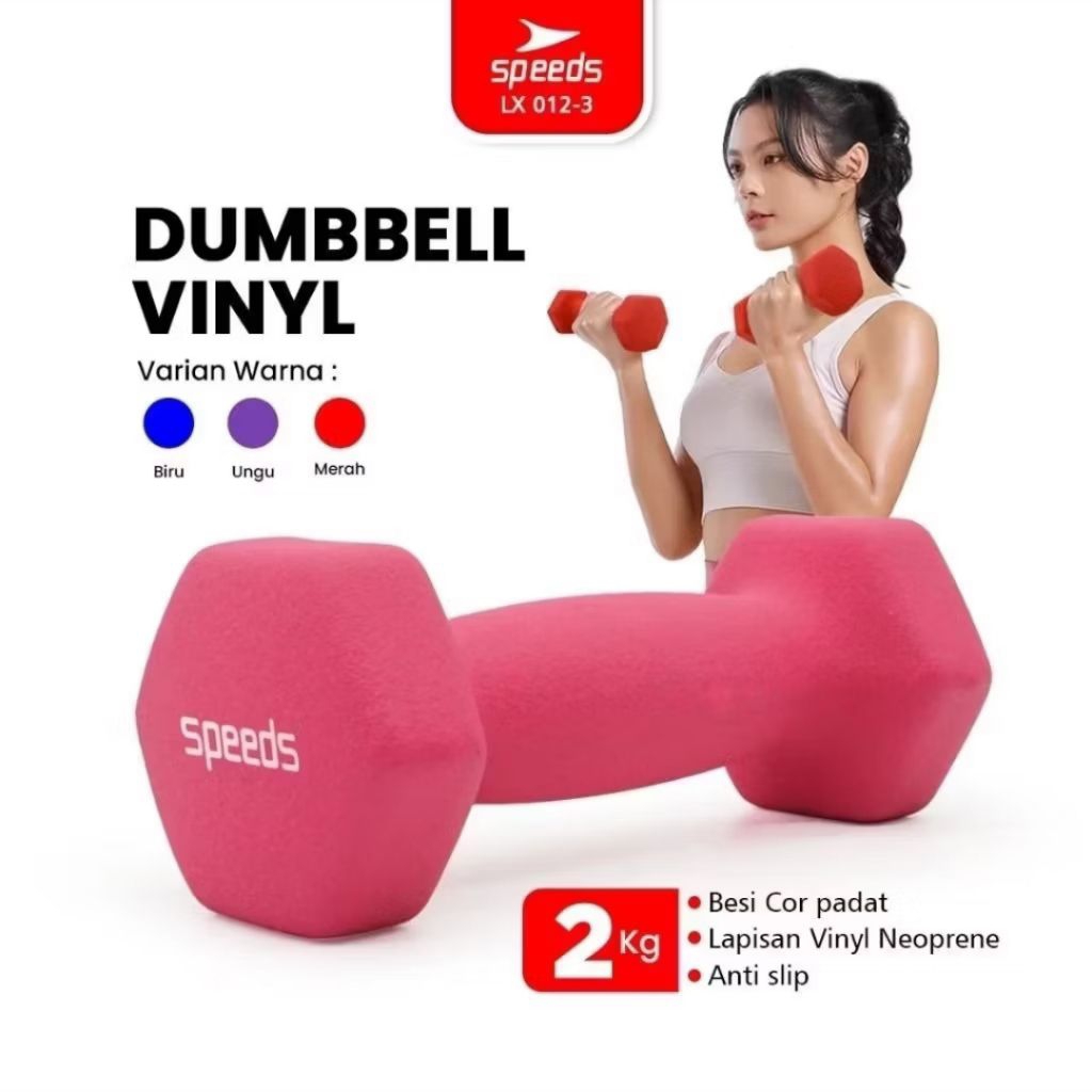 Speeds Dumbell Barbel Sepasang Gym Fitnes Home Workout Olahraga Rumah