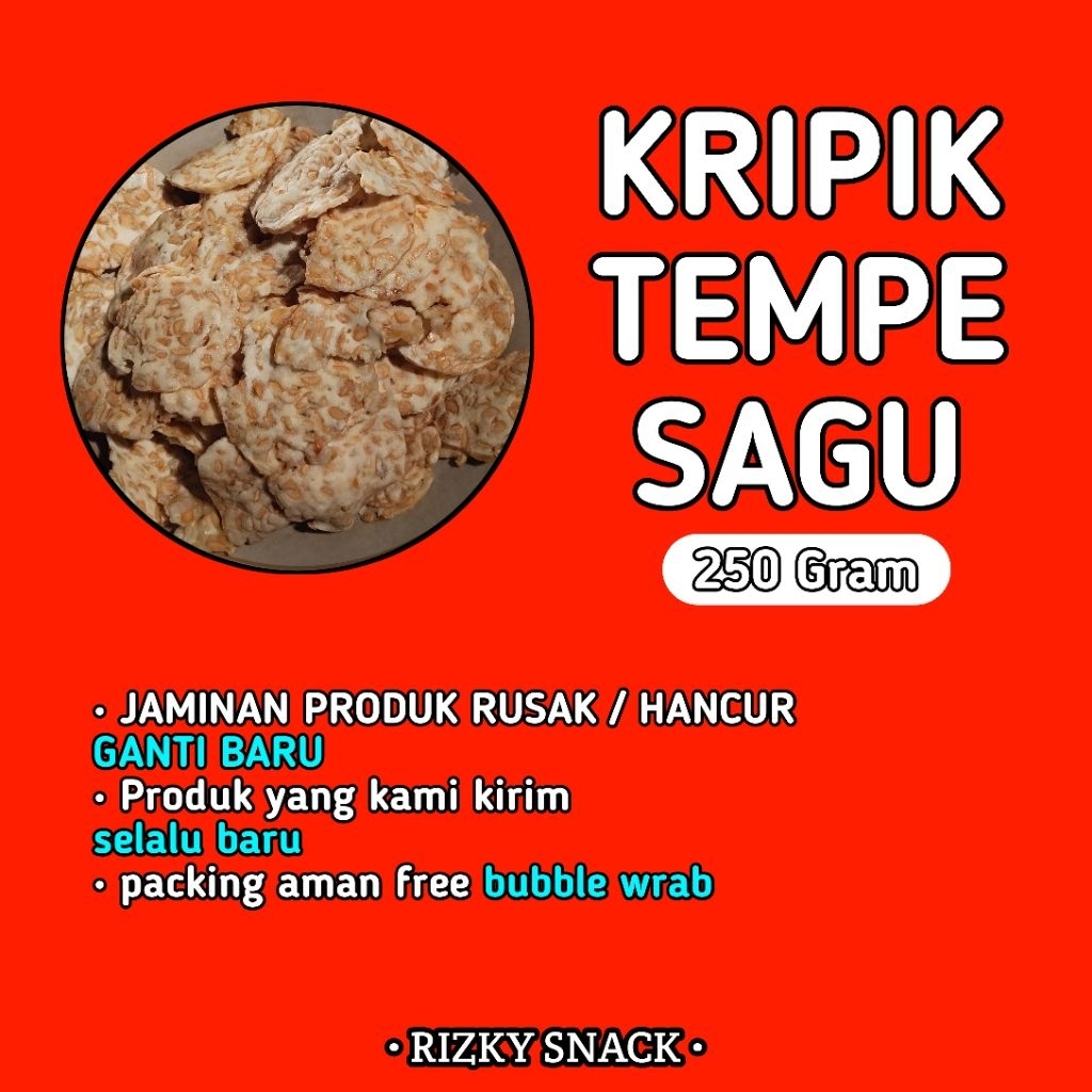 

Kripik tempe sagu 250 Gram