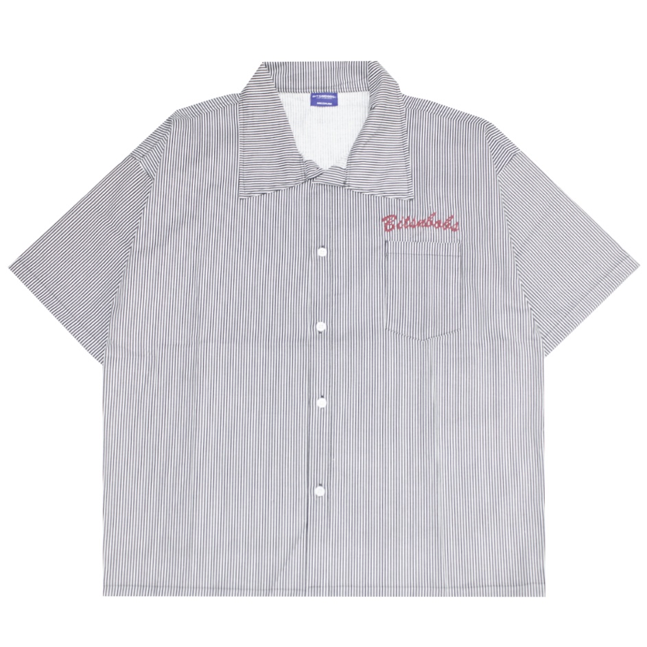 Trend Bitsnbobs76 WorkShirt Boxy Stripe Freya Kemeja Stripe