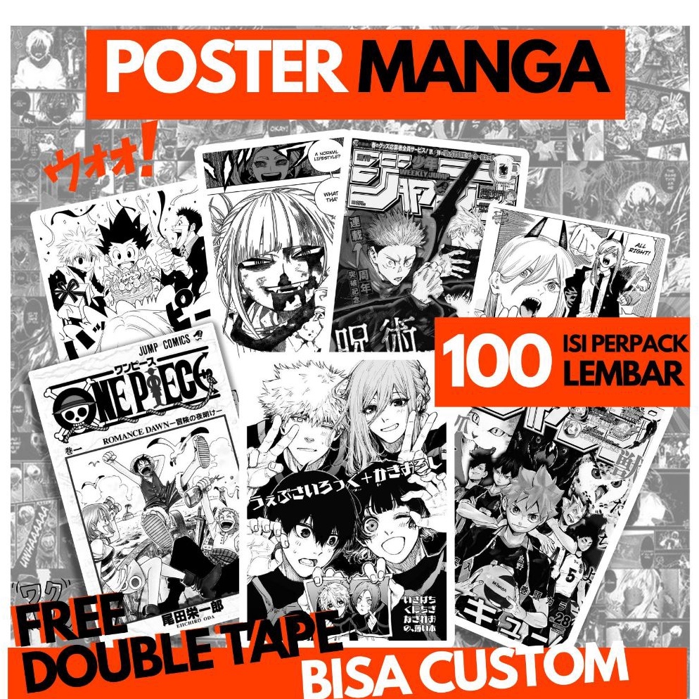 Mega Max OTS  1 POSTER MANGA KOMIK ANIME  GRATIS DOUBLETAPE STICKTER ANIME  JUJUTSU KAISEN ONE PIECE