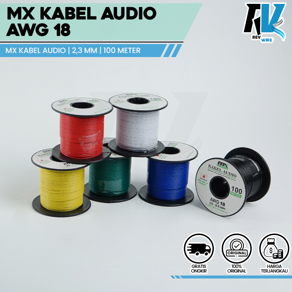 Kabel AWG 18 TINNED CU 100 Meter dengan Tungkul
