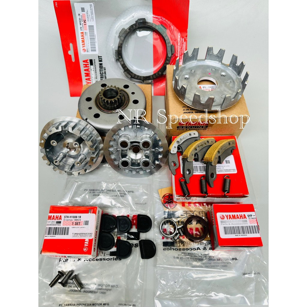 paket kopling Mangkok 18T (7 Barang) + kampas ganda + cage + kampas kopling + Rumah kopling