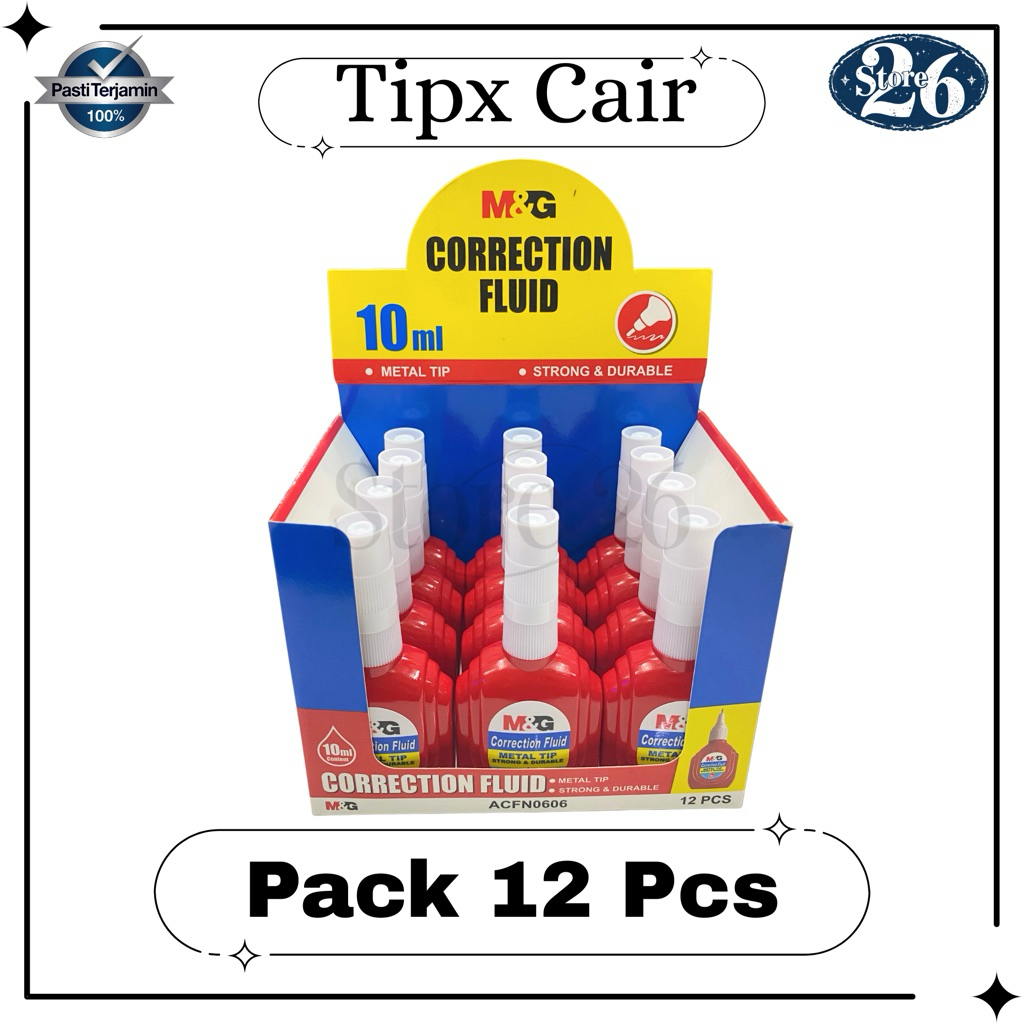 

Tipx Cair M&G 10ml / Tip-ex Murah Berkualitas (Pack)